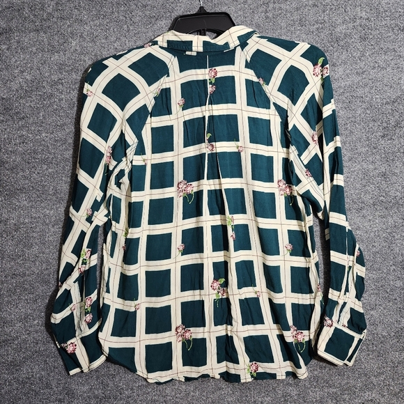 Free People women's window to my heart button-down blouse top size M gre… - Picture 7 of 7